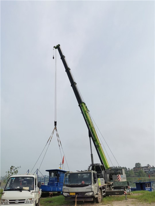 邓州市桥梁建设吊装案例
